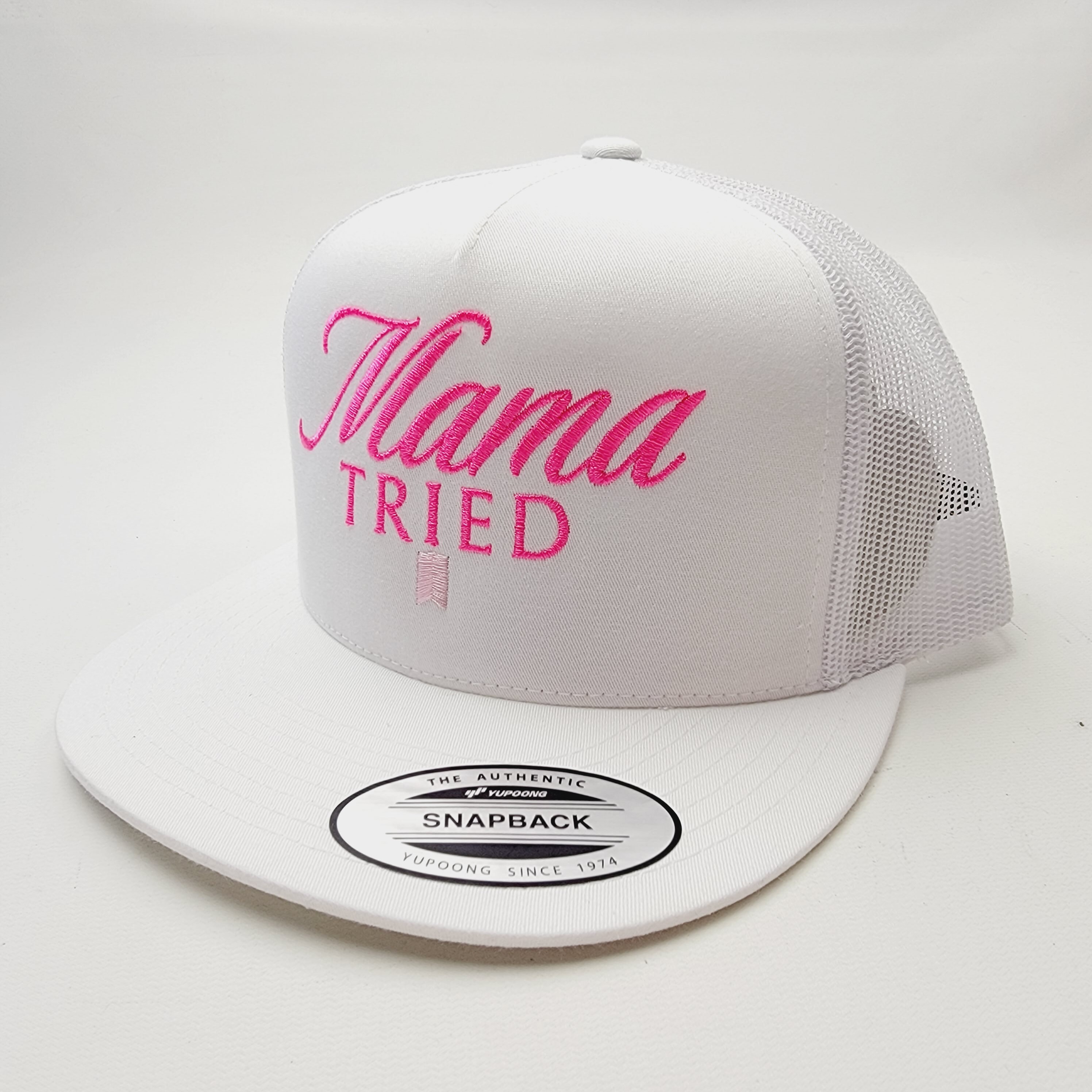 Mama Tried Adjustable Mesh Direct Embroidered Snapback Cap