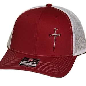 3 Nails Cross Richardson 112 Religious Direct Embroidered Mesh Snapback Classic