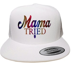 Mama Tried Adjustable Snapback Heat Pressed Vinyl Cap Hat