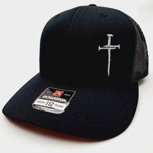 3 Nails Cross Richardson 112 Religious Direct Embroidered Mesh Snapback Classic