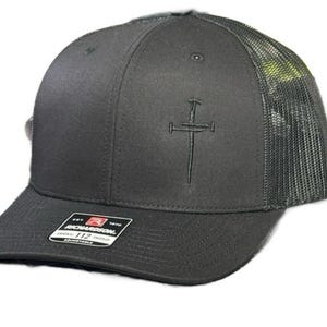 3 Nails Cross Richardson 112 Religious Direct Embroidered Mesh Snapback Classic