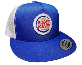 Bogey King Golf Adjustable Mesh Snapback Flat Bill Trucker Cap Hat