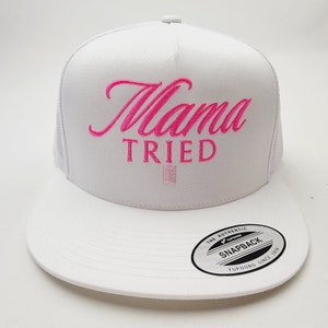 Mama Tried Adjustable Mesh Direct Embroidered Snapback Cap Hat