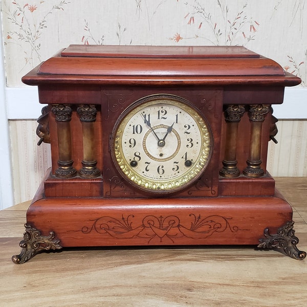 Seth Thomas Cherry Adamantine Mantel Clock