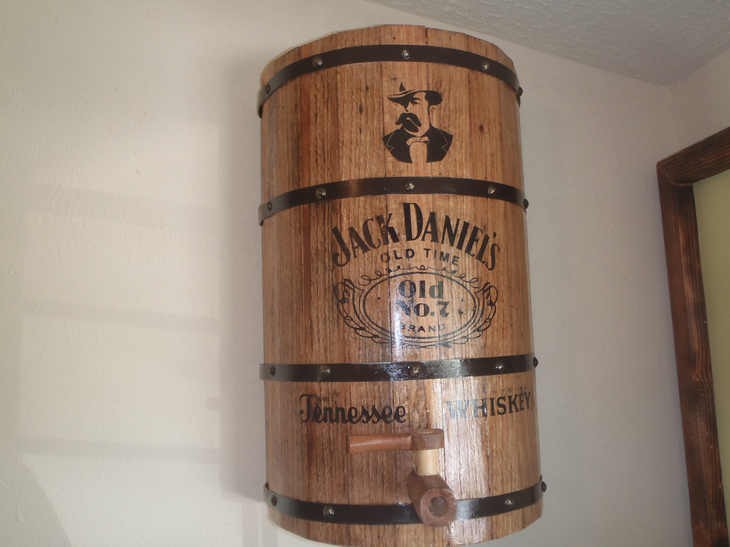 Whiskey Half Barrel Wall Hanging. It is Hinged Providing a Etsy