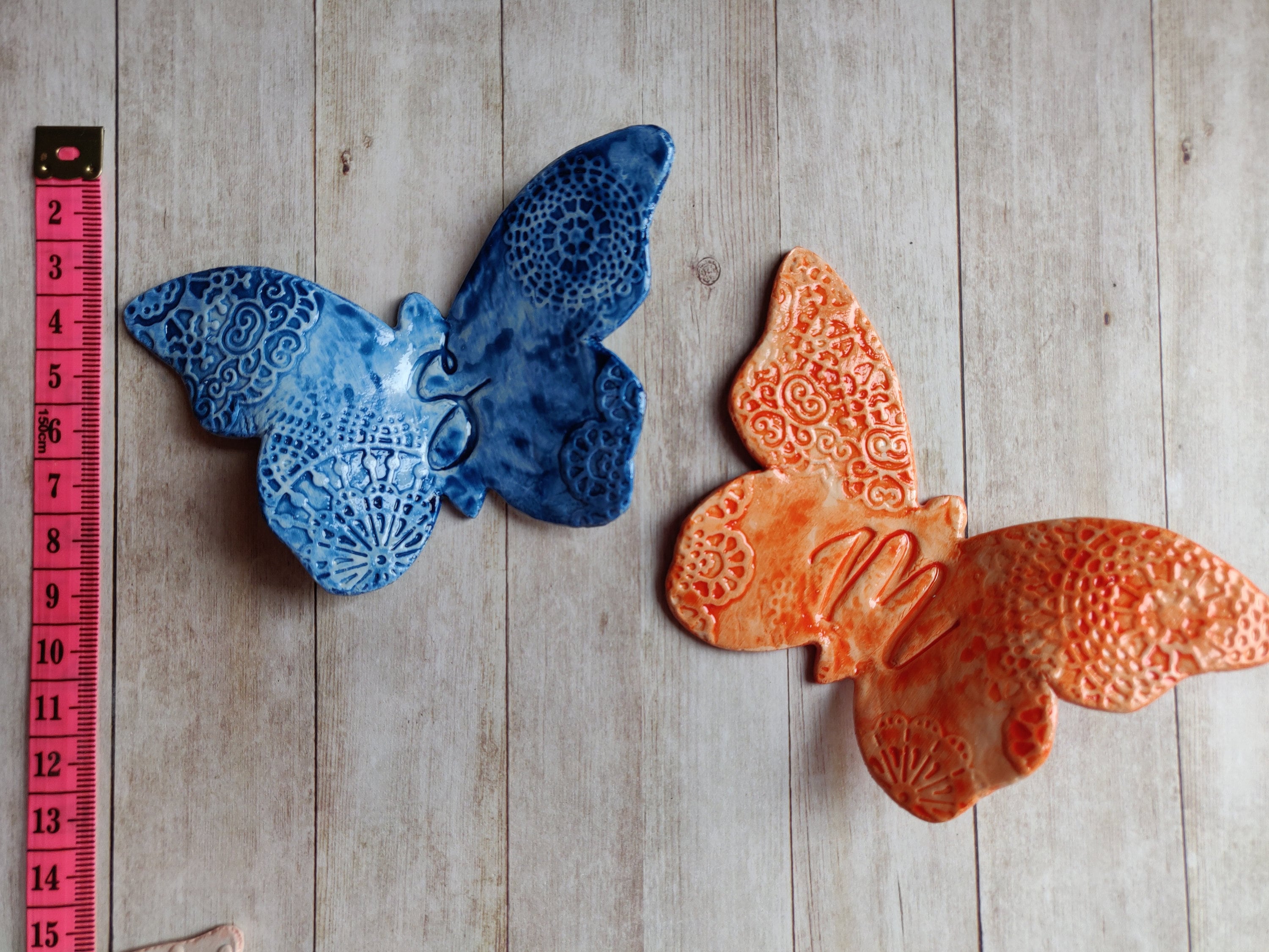 Wall Art 3D Ceramic Butterflies Home Decor Unique Gift Etsy UK
