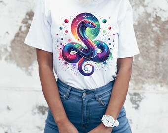 Mystical Snake shirt, Spiritual shirt, Astrology shirt, celestial shirt, witchy shirt, whimsical shirt, Whimsigoth shirt, Snake gifts