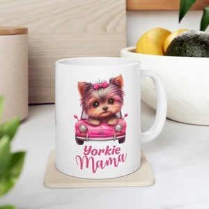 Yorkie mama Ceramic Mug 11oz, Yorkie mom gift, Yorkie lover mug, Yorkie mommy tea cup, Yorkie momma coffee mug, Yorkshire Terrier owner gift