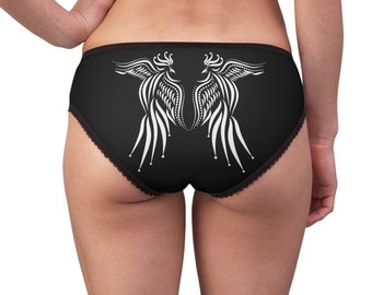 Phoenix Women's Briefs, fantasy underwear, magical panties, cute gift for her, mystical panty, whimsical underwear, celestial cool panty