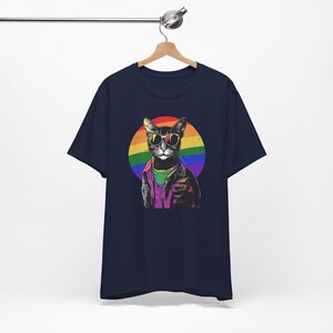 Pride Cat T-Shirt, LGBTQ+ Pride Shirt, Summer Fashion, pride month apparel, LGBTQ+ Graphic Shirt, vintage pride tee shirt, Pride 2025 shirt
