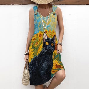 ladies cat dress Pawgy Pets Frilly Dress: Blue Tie&Dye for Cats an empire Womans Cat Dresses