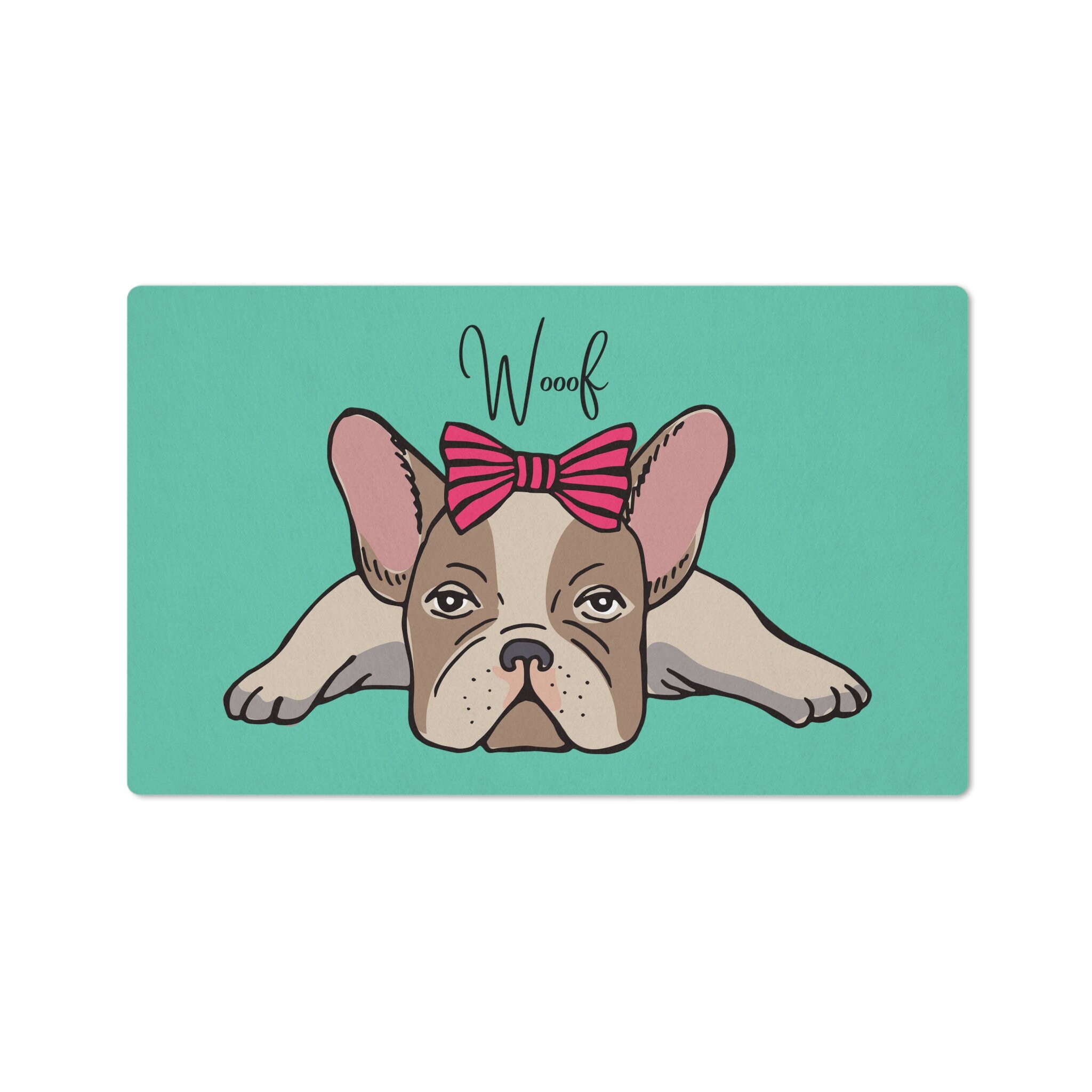 Cute French Bulldog Floor Mat, Kawaii Frenchie Flooring Mat, Cozy