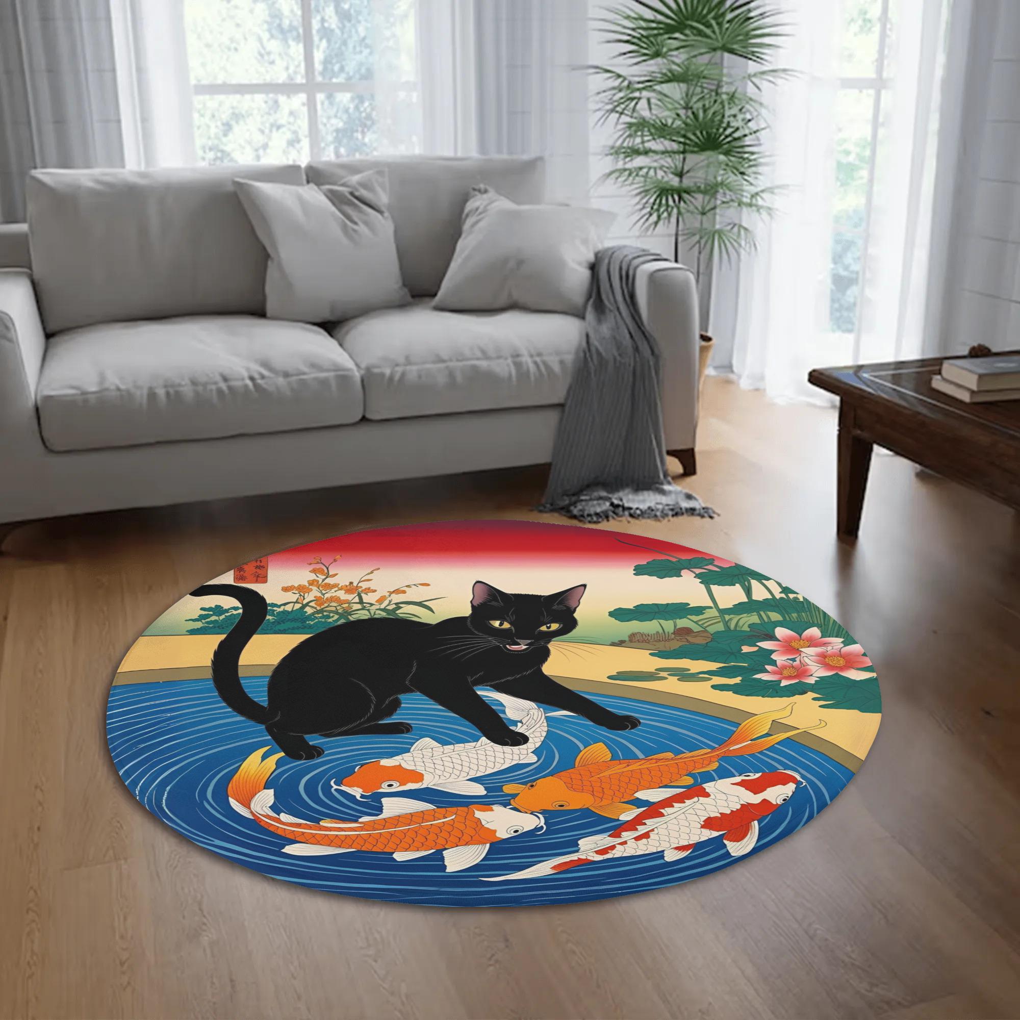 Japanese Cat Rug - Etsy