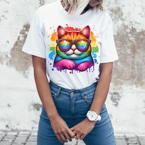 Lgbtqia+ Cat Shirt, LGBTQ t-shirt, graffiti Lgbt shirt, lgbt parade Cat shirt, Cat gifts, gift for Cat lovers, gay pride shirt, lgbt graphic