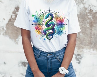 Celestial Snake shirt, Mystical shirt, Magical shirt, witchy shirt, whimsical shirt, gothic shirt, gift for snake lover, Astrology shirt