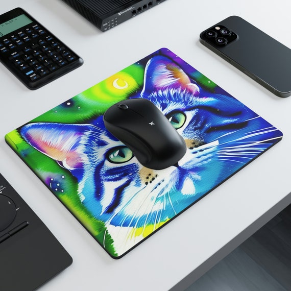 Tappetino Per Mouse Con Gatti Multicolori - Retrangolare Antiscivolo In Gomma Liscia Per Computer Portatile - Personalizzato Lavabile - 2