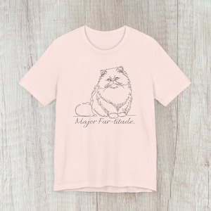 Persian Cat Line Art T-Shirt, Persian Cat Graphic Tee, Persian cat Lover Gift, Cat Mom Shirt, Minimalist Cat Design tee Persian Cat mama Tee
