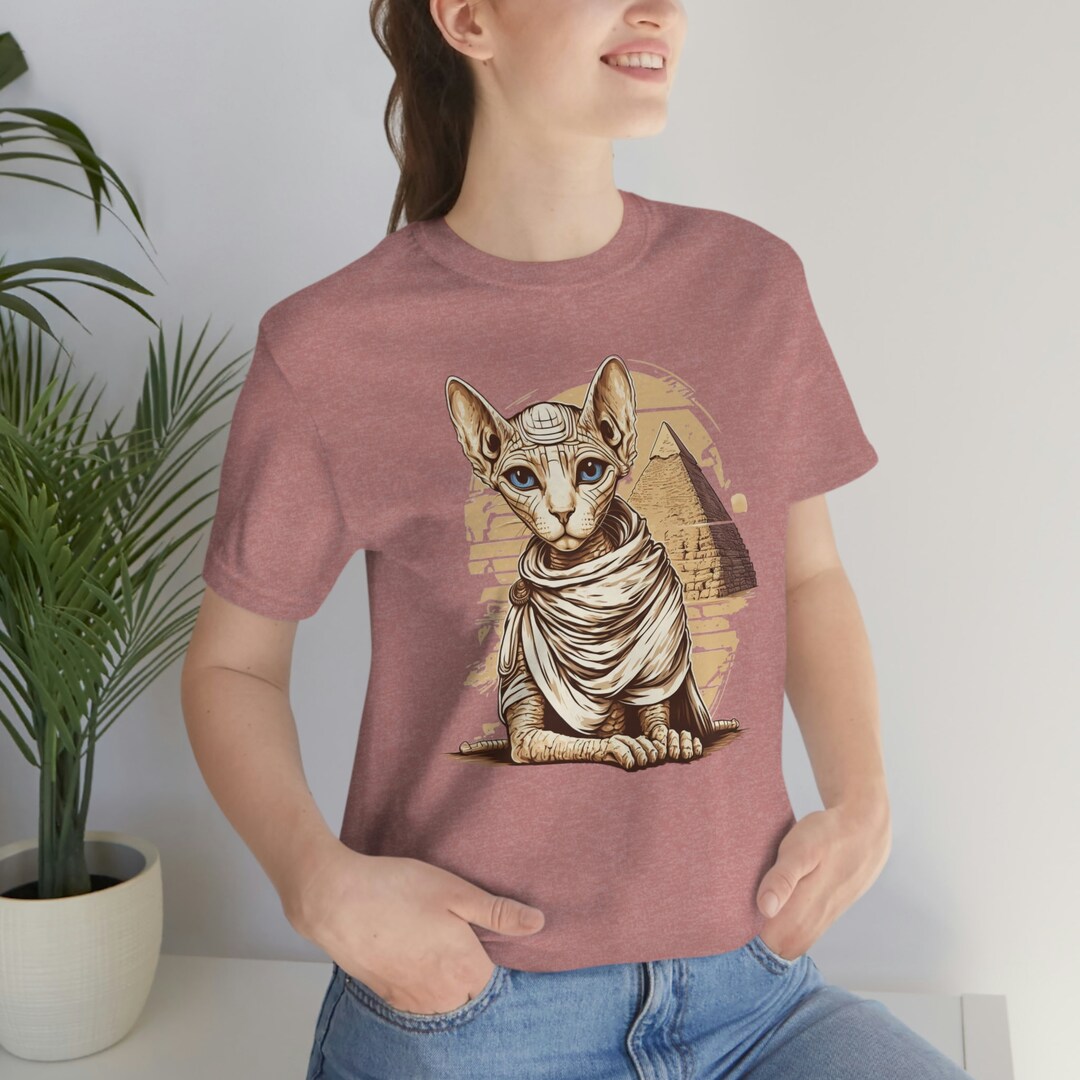 Sphynx Cat Tshirt Sphynx Cat Pyramid Egypt Tee Sphynx Lover Etsy