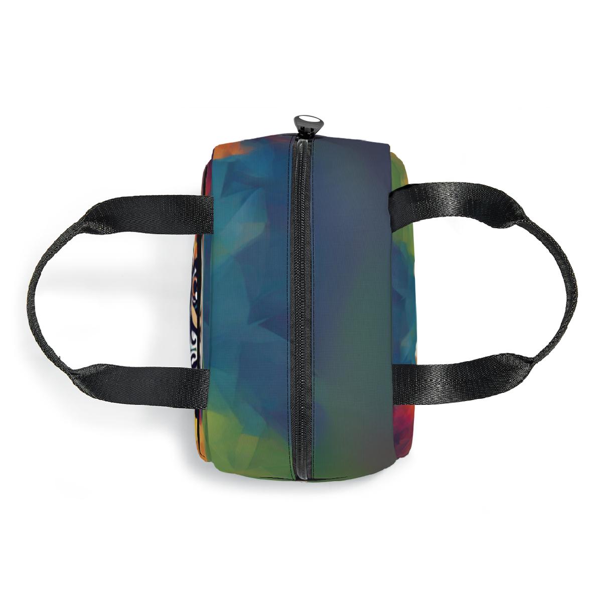 Abstract Pug Lunch Bag, Colorful Pug Insulated Lunch Bag With Side  display picture 1