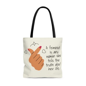 Feminist Tote Bag, pro choice grocery bag, women empowerment shoulder bag, girl power reusable tote, feminist shopping bag, gift for her