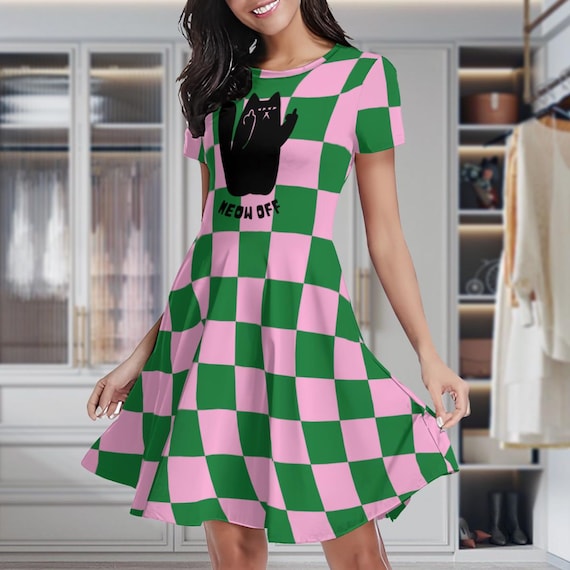 Funny Cat Skater Dress, Cat Middle Finger Dress for Women, Sarcastic Cat  Dress, Anti-social Cat Dress, Cat Funny Gifts, Kawaii Shirt Dress - Etsy
