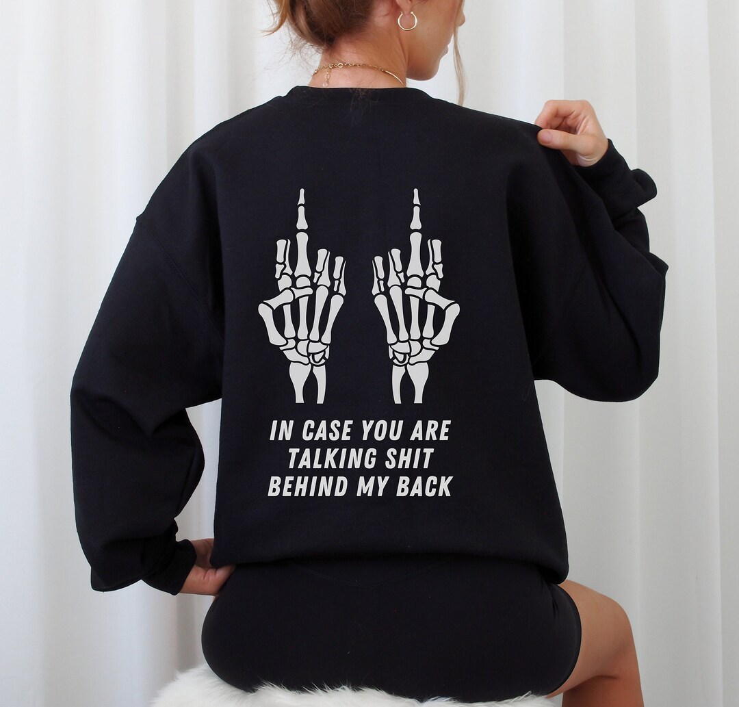 thumbnail image 2 of Have A Great Day Middle Finger Hoodie, Funny Skeleton Middle 2 of 9