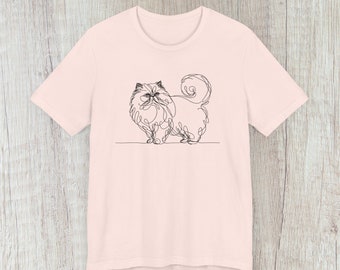 One-line Persian Cat shirt, Persian Cat Lover Gift, Persian Cat graphic Tee, Cute Persian Cat Shirt, Persian Cat owner gift, Persian Cat mom
