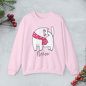 Sudadera de gato divertida, sudadera de gato lindo, jersey de humor de gato, lindos regalos de gato, jersey de gato kawaii, suéter de dibujos animados de gato, suéter de gato femenino