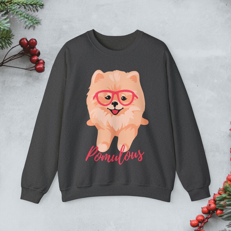 Nerdy Pomeranian Sweatshirt, Geeky Pomeranian Mom Sweater, Cute