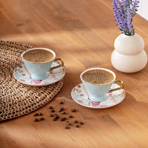Turkish Coffee Cup Set,Turkish Coffee Cup,Gift for Her,Coffee Mug, Espresso Cup,Porcelain Espresso Cups,Turkish Coffee,Arabic Coffee Cup Set
