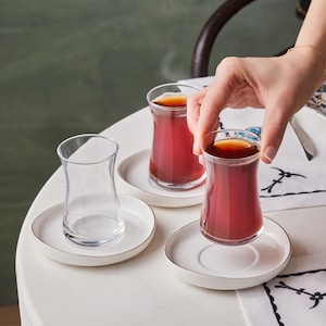 Turkish Tea Glass Set,Tea Lover Gift,Housewarming Gift,Tea Cups,Herbal Tea Mugs,Tea Cups and Saucers,Glass Tea Mugs,Elegant Tea Glasses