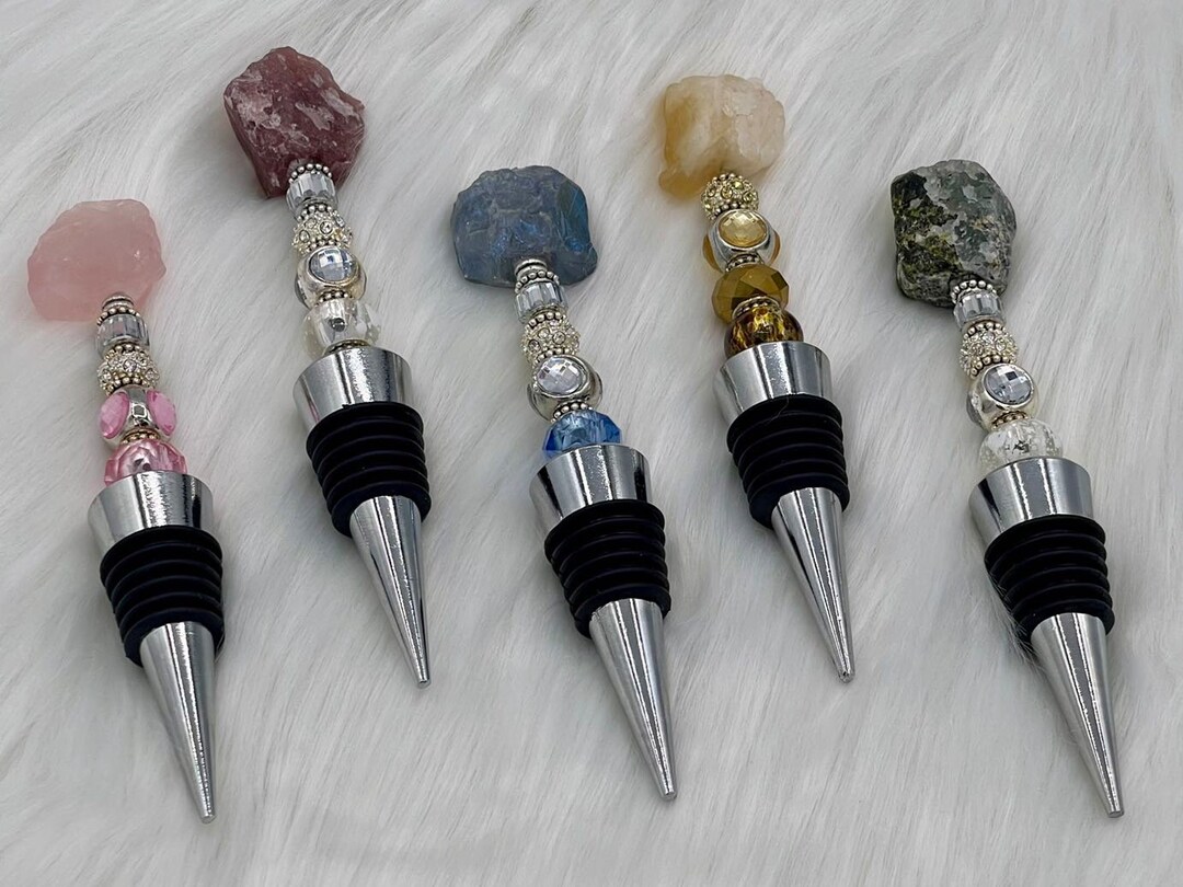 Crystal Quartz Gemstone Wine Liquor Decorative Bottle Etsy