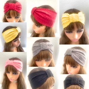 Headband, Yoga Headband,  Knot-headband, Twist-Turban Headband, Headwear for women, Soft Extra-Wide Knit Headband, Hair Accessory for Women