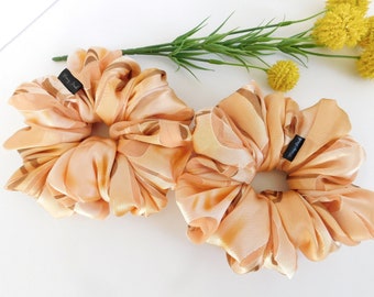 Orange colored handmade custom Scrunchies/Hair-tie for women/Large Scrunchies