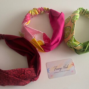 100% Cotton Handmade Custom turban style Headbands/Head-wrap/Head wear for Women/Stretchy elastic band attached/Color block style