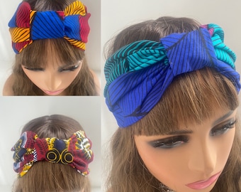 Cera africana stampa turbante nodo fascia/nodo copricapo/usura della testa per le donne/copricapo di stampa africana colorata/fascia personalizzata per le donne