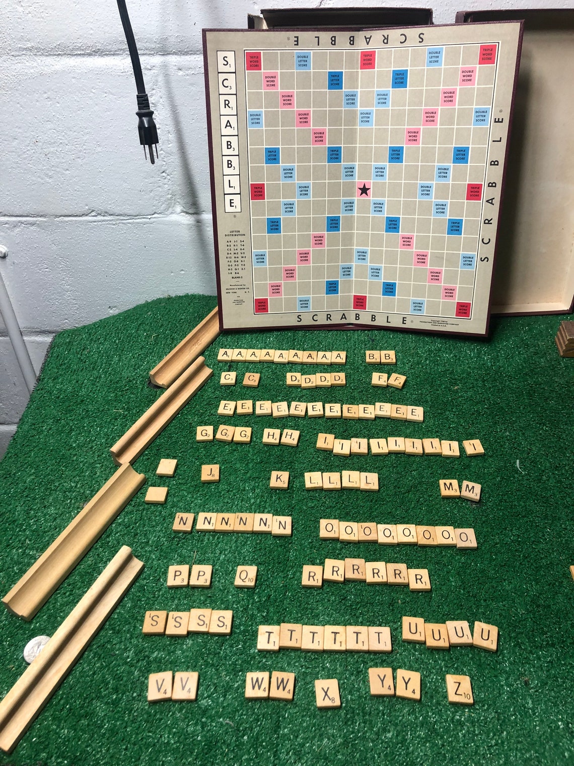 1948 copyright Scrabble game with instructions snd all the Etsy