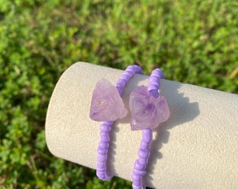 Amethyst Chunk Bracelets