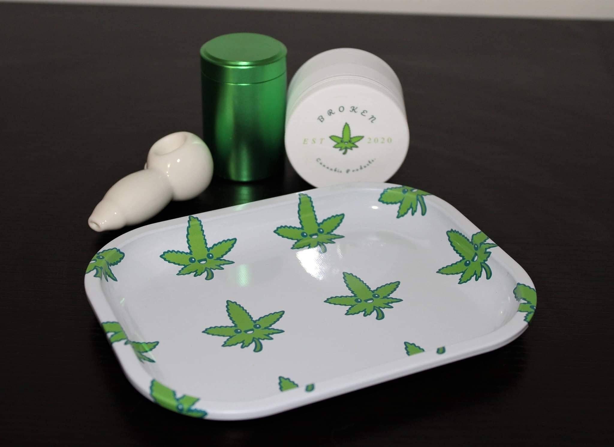 Broken Rolling Tray Metal rolling tray rolling breaking Etsy