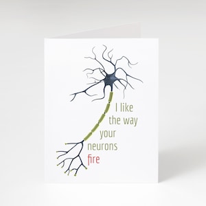 Neurons Fire - Neuroscience Greeting Card - Blank Greeting Card - STEM Themed Notecards