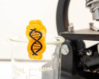 Mini Goldenrod Yellow DNA Hair Claw - STEM Science Hair Accessories - Single Hair Clip