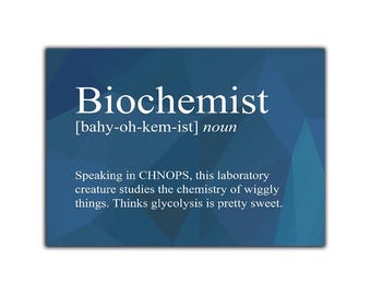Biochemist Snarky Definition - Vinyl Sticker