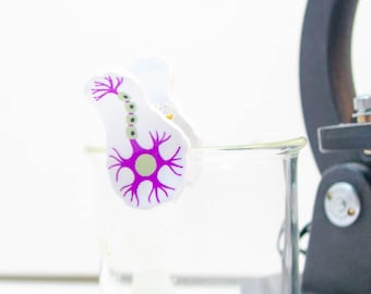 Mini Neuron Hair Claw - Purple Neuroscience Hair Accessory