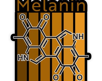 Melanin Molecular Structure - Vinyl Sticker