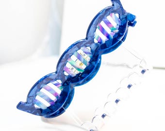 Dna Hair Claw - STEM Biology Style - Microbiology Lab Hair Accessory