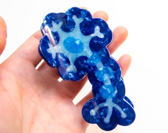 Blue Neuron Hair Claw - STEM Biology Hair Accessories - Single Hair Clip