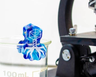 Mini Bacteriophage Hair Claw Clip - STEM Science Hair Accessories - Single Hair Clip
