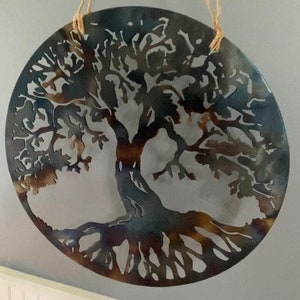 Tree of Life metal wall decor 18&quot; (Flamed)