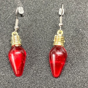 Christmas light earrings