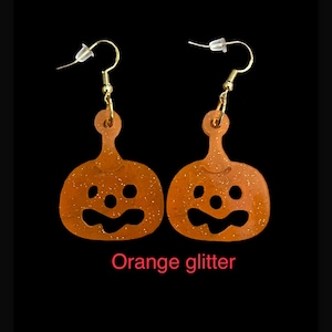 Jack-O-Lantern resin earrings